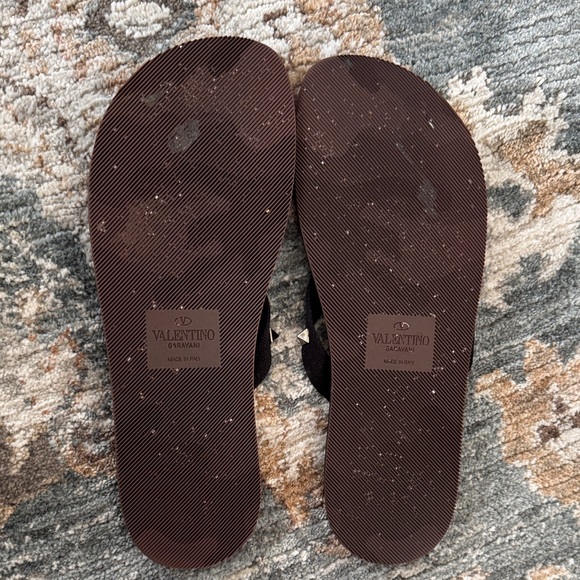 Valentino Black Sandals with Silver Studs - Picture 4 of 5